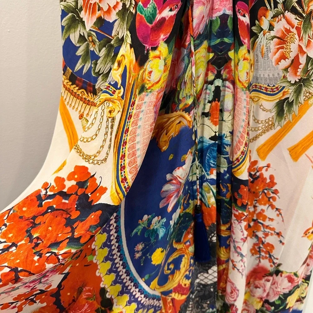 Czarina Women's Floral Resort Silk Dress - Picture 11 of 11